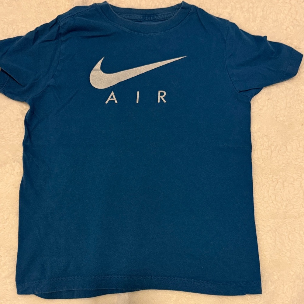 Nike Blue Tee with Silver Swoosh 'Air'